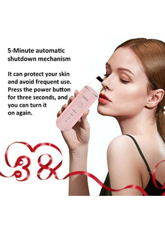 LUMYA Facial Skin Scrubber, Multi-Function Blackhead Remover, Portable Pore Cleaner with Silicone Brush & Lifting Mode, for Deep Cleansing Care,2 Silicone Covers Included  - Image 3