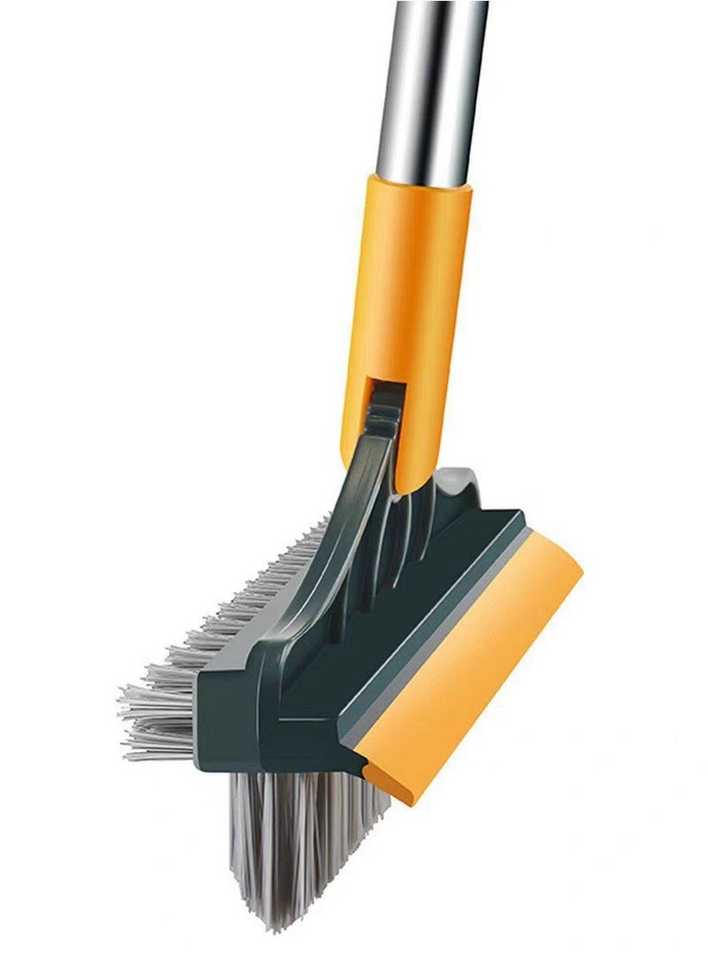 Joymob Upgraded 3 in 1 Bathroom Cleaning Brush with Mop, Tile Cleaning Brush, 180 Degree Rotation Long Handle Bath Brush, Bathroom Floor Cleaning Brush, Bathroom Cleaning Accessories (3 in 1 Mop)-H - Image 1