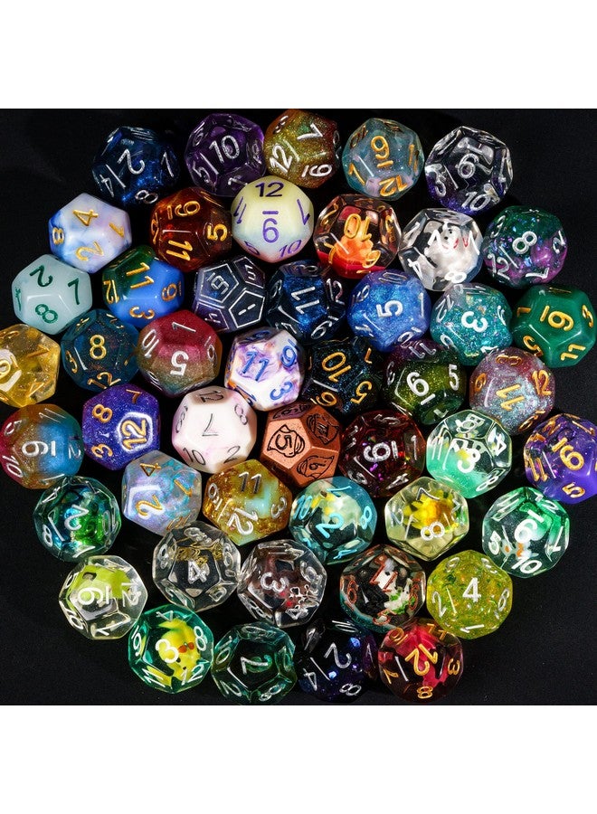 HDdais 10 Pack Of D12 Dice Random Color D12 Polyhedral Dice Set, 12 Sided D&D Dice For Dnd Rpg Mtg Table Games Dungeons And Dragons Dice - Image 2