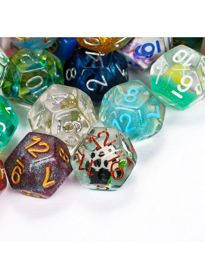 HDdais 10 Pack Of D12 Dice Random Color D12 Polyhedral Dice Set, 12 Sided D&D Dice For Dnd Rpg Mtg Table Games Dungeons And Dragons Dice - Image 1