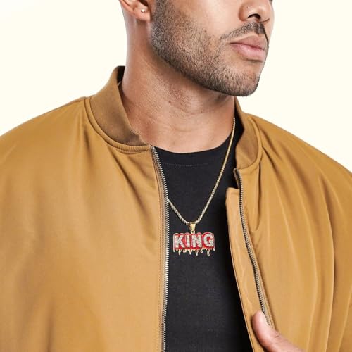 AsAlways Hip Hop King CZ Pendant Fashion Rapper Jewelry Rock Iced Out Shiny Stainless Steel Necklace for Men and Women - Image 3