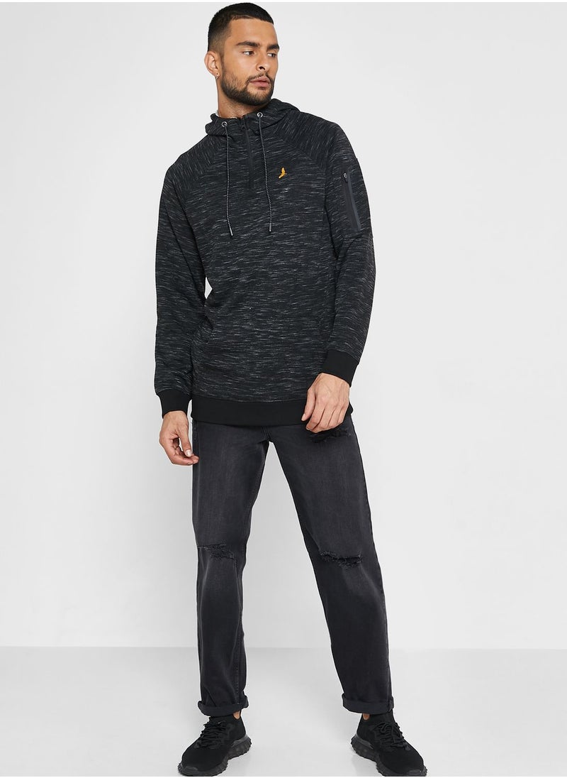 BRAVE SOUL - Raglan Sleeve High Neck Hoodie - Image 1