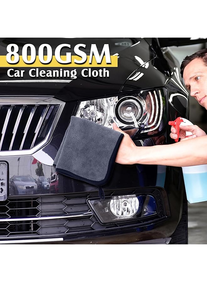 X spring Car 12 12 Inch Microfiber Towels, 6 Pcs Reusable Quick Drying Absorbent Towels For Auto, Home, Kids, Pets And More - Image 2