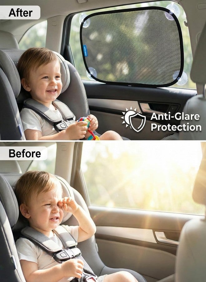 PEMOTech Car Window Shades for Baby【8 Suction Cups & Static Cling】 2 Pack-21"x14" Side Window Cover for Child,Certified Sunshades for Kids to Block 99.9% UVR, Sun Shade Universal Fit Most of Cars - Image 4