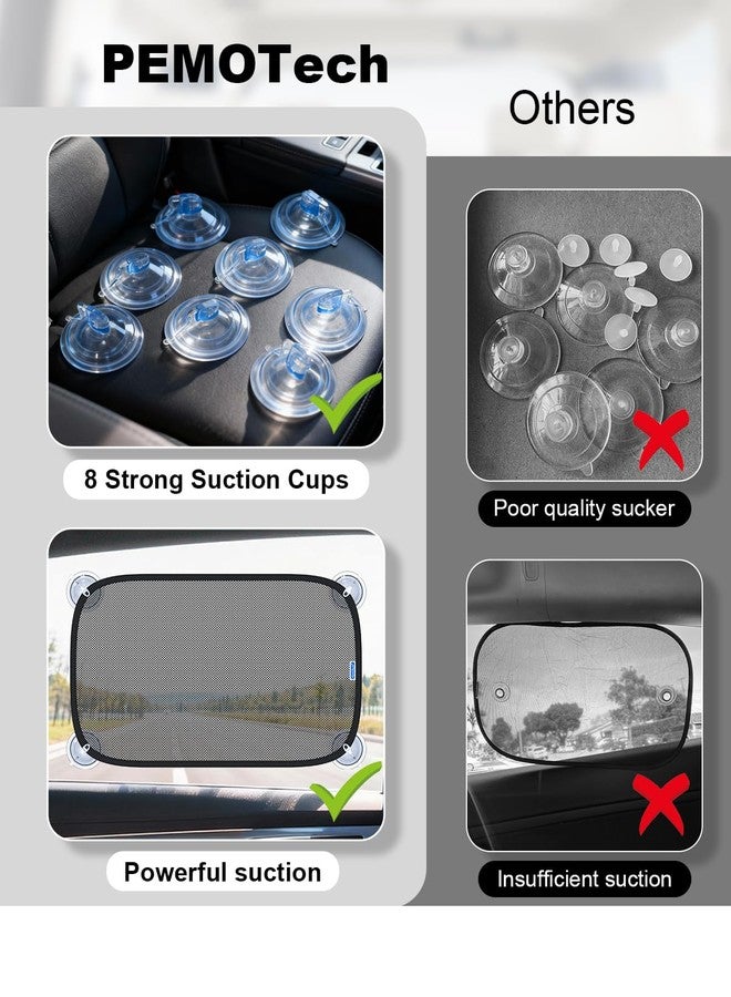 PEMOTech Car Window Shades for Baby【8 Suction Cups & Static Cling】 2 Pack-21"x14" Side Window Cover for Child,Certified Sunshades for Kids to Block 99.9% UVR, Sun Shade Universal Fit Most of Cars - Image 5