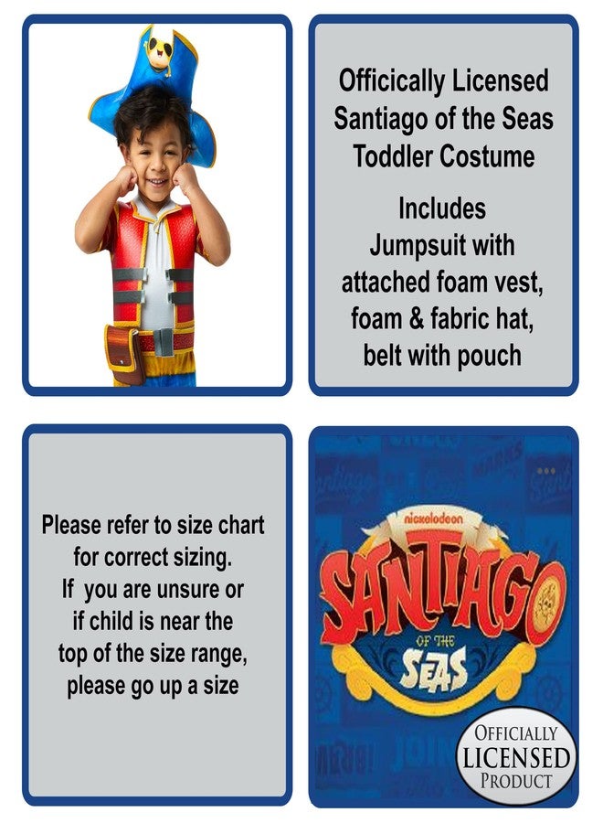 Rubies Santiago Of The Seas: Santiago Montes Costume for Toddlers, Boy's 4T - Image 5