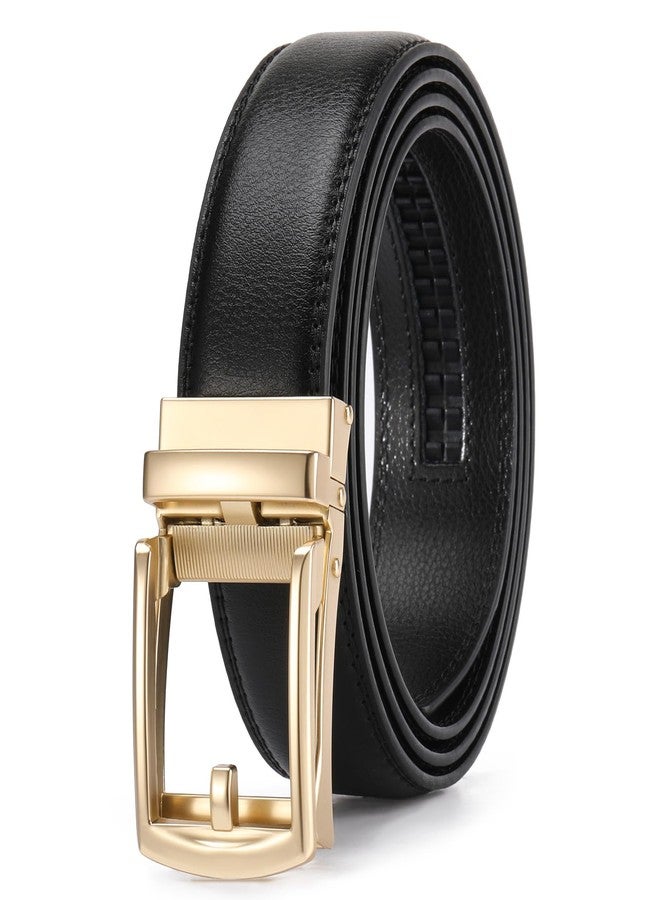 GAEKEAO Ratchet Belt for Men Genuine Leather 1 3/8" - Micro-Adjust Buckle Trim to Fit Dress Belt Casual to Formal Gift Boxed - Image 1