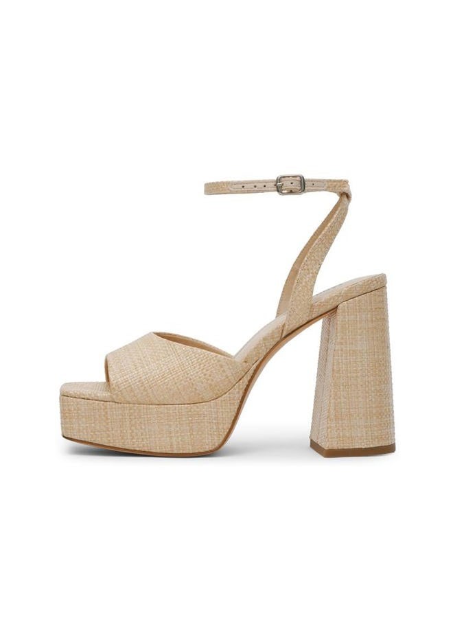 Modatope Platform Heels for Women Braided Platform Sandals Chunky Heel Open Toe Sandals Ankle Strap Womens Wedding Party Sandals Shoes Size 8 - Image 4