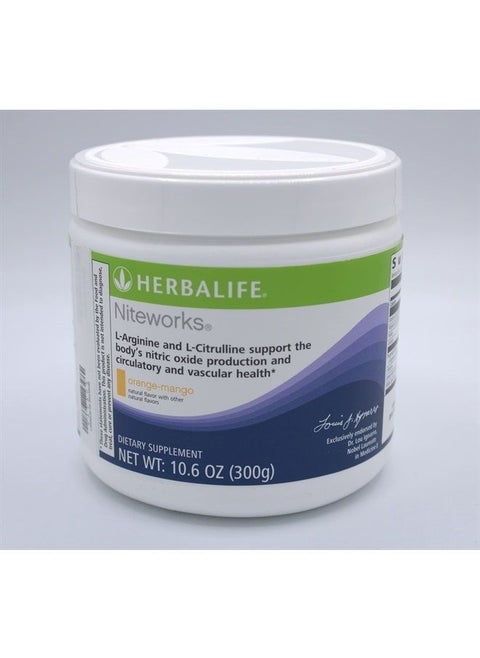 Niteworks 30 Servings 300g (Orange Mango) Naturally Flavored: with L-Arginine and L-Citruline