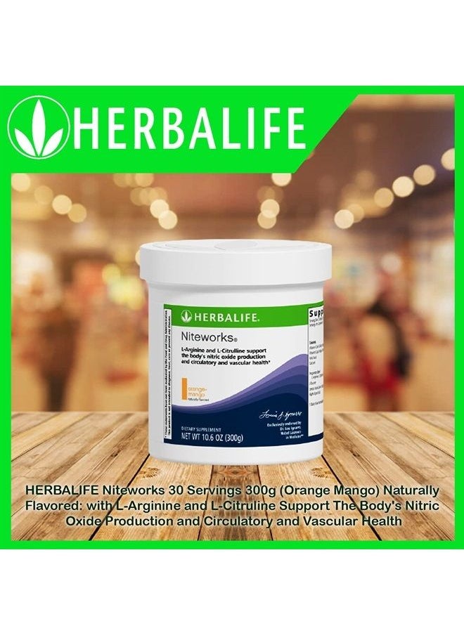 HERBALIFE - Niteworks 30 Servings 300g (Orange Mango) Naturally Flavored: with L-Arginine and L-Citruline - Image 1