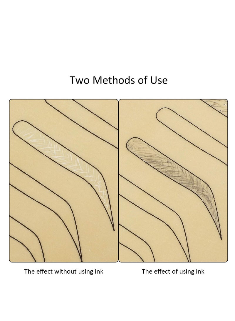 Excefore Eyebrow Practice Skin 6 Pcs Microblading Supplies Double Sided Skins for Permanent Makeup Silicone Skin Kits - Image 3