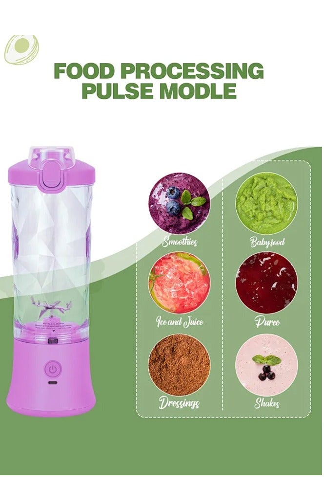 APEX Portable Blender 600ML Electric Juicer Fruit Mixers 4000mAh USB Rechargeable Smoothie Mini Blender Personal Juicer  - Image 5