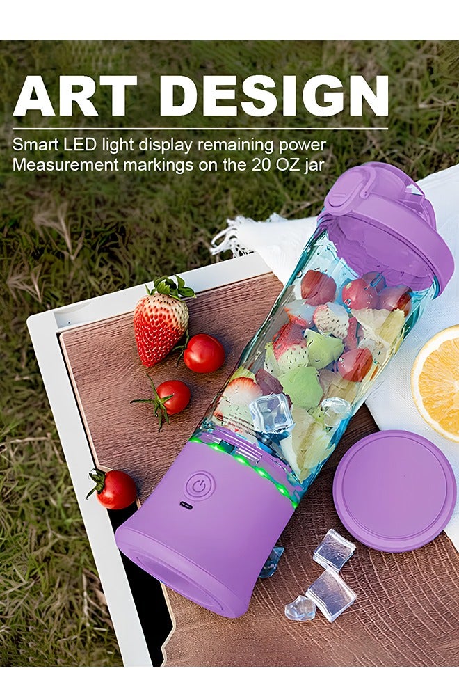 APEX Portable Blender 600ML Electric Juicer Fruit Mixers 4000mAh USB Rechargeable Smoothie Mini Blender Personal Juicer  - Image 2