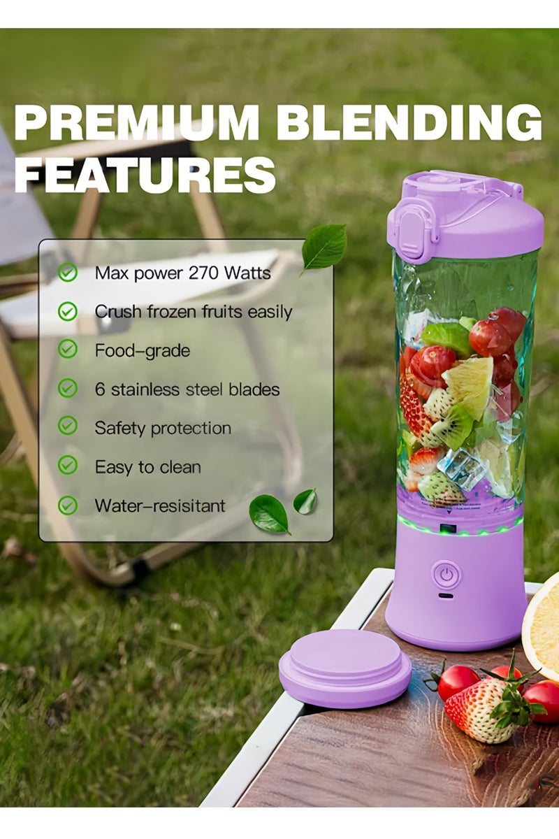 APEX Portable Blender 600ML Electric Juicer Fruit Mixers 4000mAh USB Rechargeable Smoothie Mini Blender Personal Juicer  - Image 4