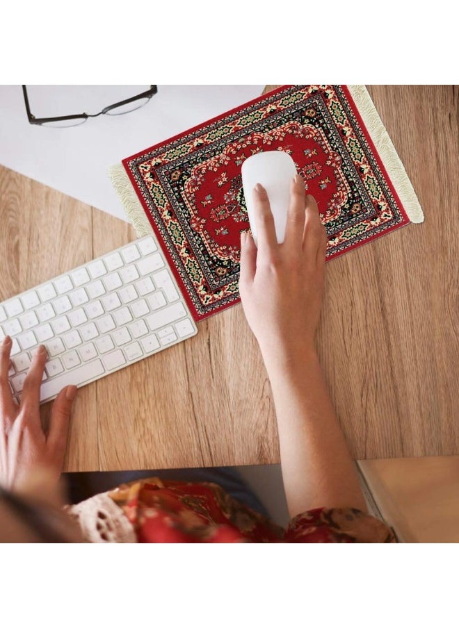 شيبشيب لوحة ماوس بنمط فارسي عتيق مع شرّابات، لوحة ماوس متينة تشبه السجاد بقاعدة مطاطية غير قابلة للانزلاق، وسادة مكتب، ديكور للمكتب  - Image 2