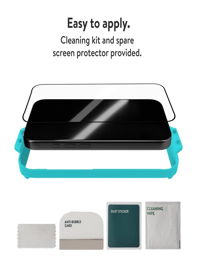 Mous for iPhone 16 Pro Screen Protector - Tempered Glass - 2 Pack - Water and Oil Resistant - Image 3