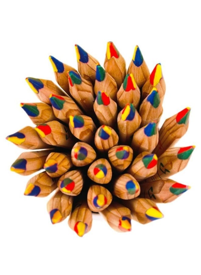 NOVOLAN Rainbow Pencil 20 pieces 4-Color Pencil Gradient Multi-Color Lead Mixed Color Student Colorful Painting Pen Convenient & Portable, From Writing & Drawing to Coloring & Doodling - Image 1