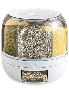 SILVER CREST Rotatable Cereal/Grain Dispenser 15Lbs, 360° Food Dispenser with One-Click Precision for Small Grains, Beans, and Rice Storage in Kitchen  - Image 1