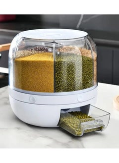 SILVER CREST Rotatable Cereal/Grain Dispenser 15Lbs, 360° Food Dispenser with One-Click Precision for Small Grains, Beans, and Rice Storage in Kitchen  - Image 2