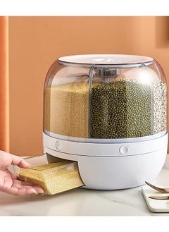 SILVER CREST Rotatable Cereal/Grain Dispenser 15Lbs, 360° Food Dispenser with One-Click Precision for Small Grains, Beans, and Rice Storage in Kitchen  - Image 3
