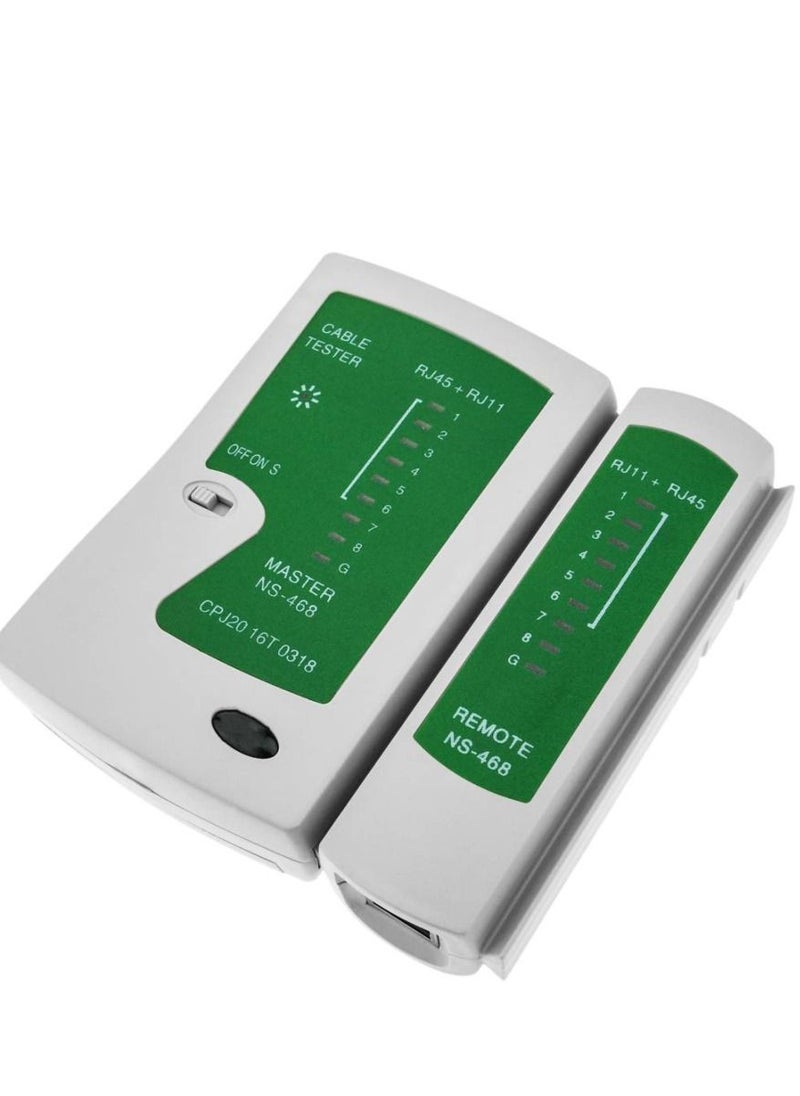 Generic Ethernet Cat5 Network LAN Cable Tester Kit RJ45 RJ11 RJ12 White/Green 