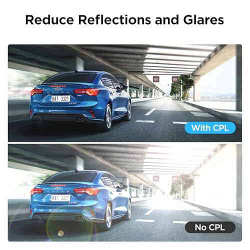 VIOFO CPL-500 Filter, Anti-Glare Circular Polarizing Lens ONLY for A329 Rear Camera, Not for A329S Series Eliminate Glare, Enhance Contrast, Protect Your Len - Image 3