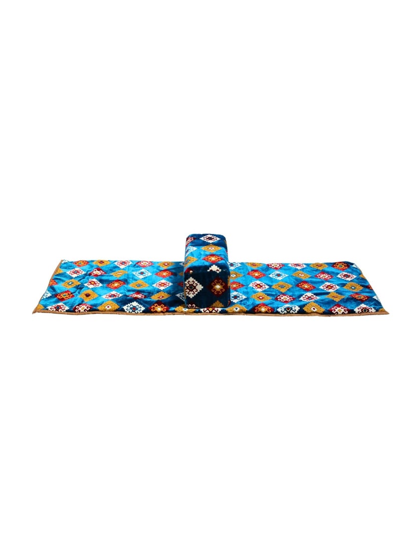 SMART HOME Traditional Saudi rug for camping and picnics with armrest, size 150 x 55 x 25 cm, Saudi mattresses for camping and picnics with a mattress for outdoor trips, fabric, rug with tent, multiple colors  - Image 5