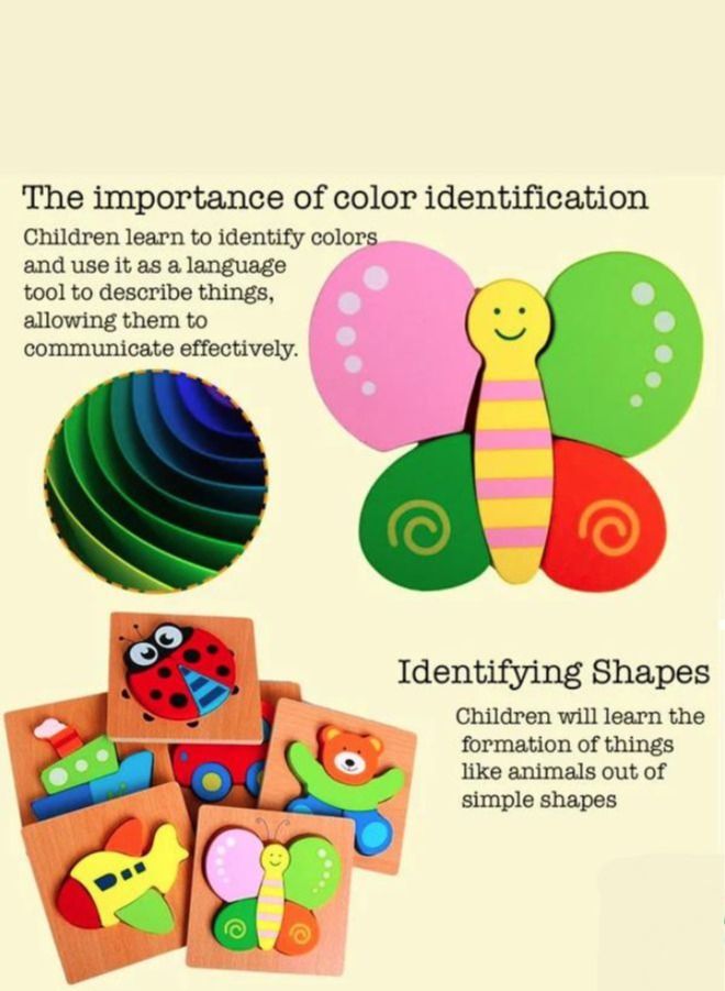 ألغاز خشبية للأطفال الأولاد والبنات مجموعة حيوانات 4 قطع - Image 4