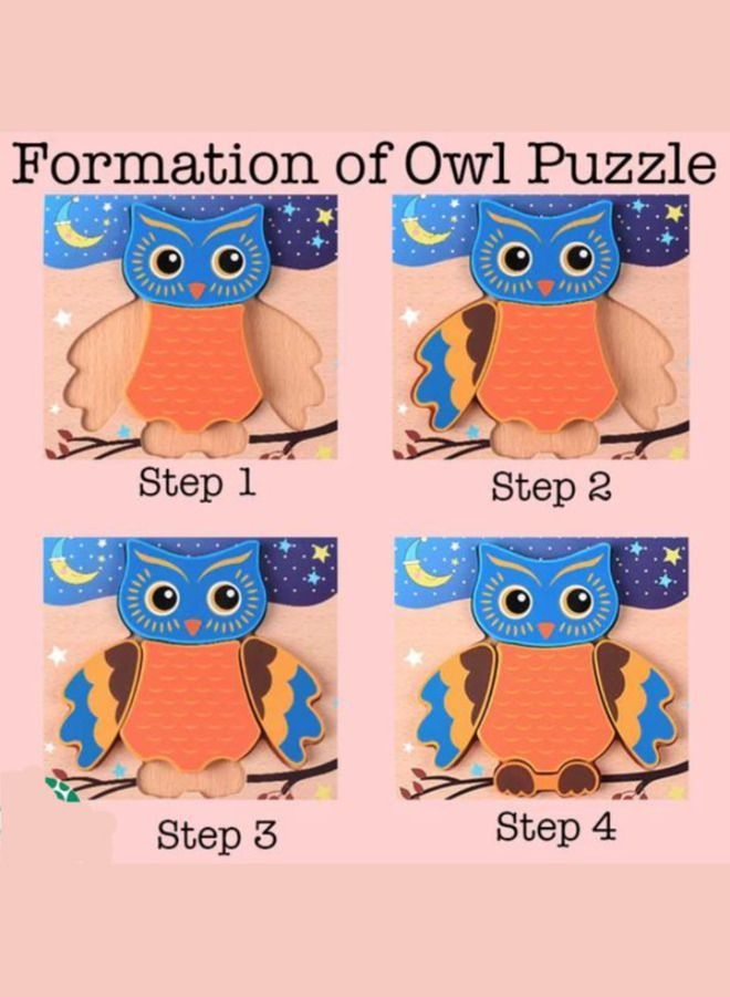 ألغاز خشبية للأطفال الأولاد والبنات مجموعة حيوانات 4 قطع - Image 5