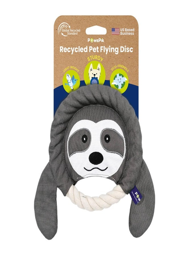 PAWSPIK Flying Disc Tug-of-War Toy, Eco-Friendly Recycled Material, Squeaker Toy for Medium and Large Dogs, for Throwing & Fetching 8.5" Diameter (Sleepy Sloth) - Image 1