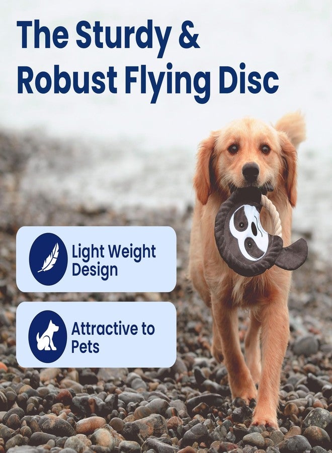 PAWSPIK Flying Disc Tug-of-War Toy, Eco-Friendly Recycled Material, Squeaker Toy for Medium and Large Dogs, for Throwing & Fetching 8.5" Diameter (Sleepy Sloth) - Image 5