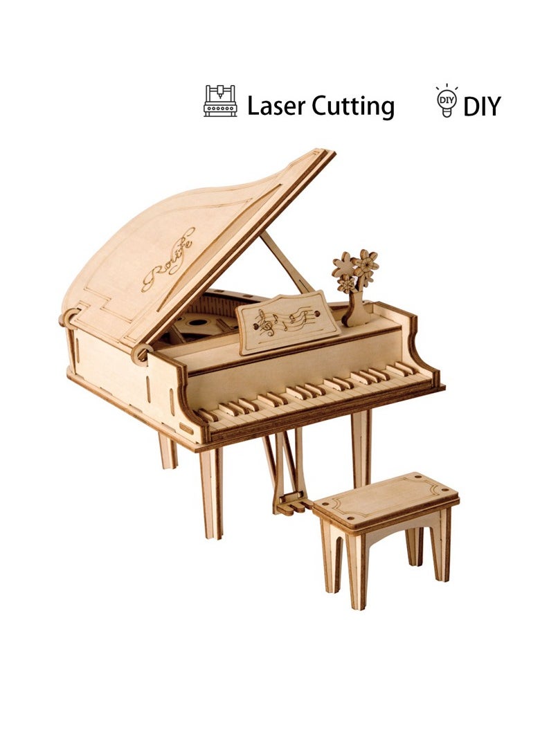 Robotime Rolife Grand Piano 3D Wooden Puzzle TG402, 3D Wooden Puzzles for Adults/Teens, Creative Home Decor, Unique Gift for Craft Hobby Adults/Teens  - Image 1