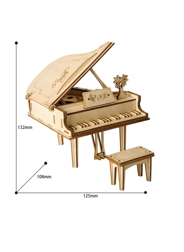 Robotime Rolife Grand Piano 3D Wooden Puzzle TG402, 3D Wooden Puzzles for Adults/Teens, Creative Home Decor, Unique Gift for Craft Hobby Adults/Teens  - Image 2