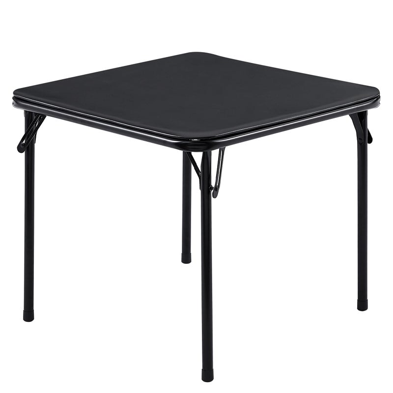 VECELO 24 Kids Folding Card Table Portable with Ultra Soft PU Padded Cushion 1 Piece Jet Black
