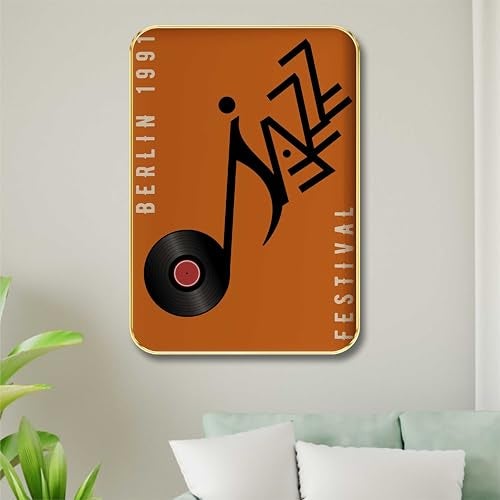 SAF Berlin Jazz Festival 1991 Wall Art – Retro Music Note & Vinyl Record Poster – Vintage Modern Jazz Artwork for Music Room, Studio, Bar & Home Decor (13 inch x 19 inch) MG01-144 - Image 1