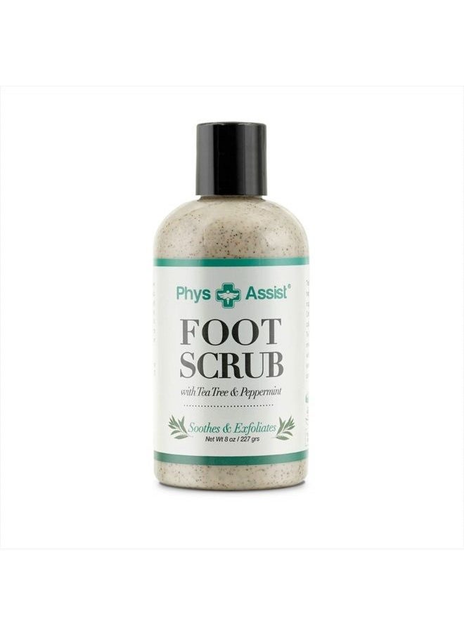 Foot Scrub 8 oz. with Tea Tree, Peppermint Soothes and Exfoliates Promoting a Deep Cooling Sensation Leaving Feet Feeling Calm and Refreshed.
