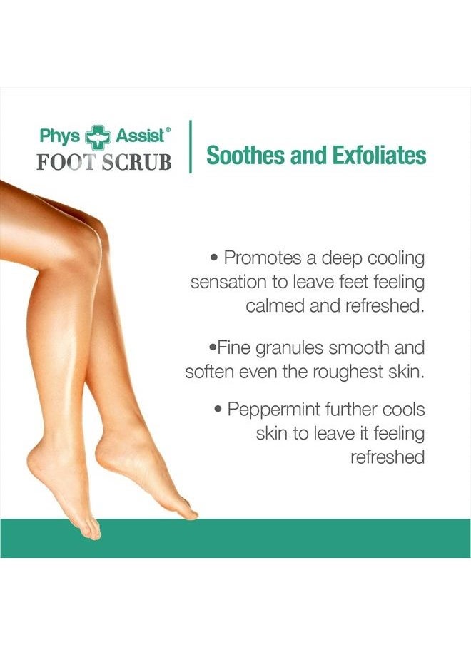 Foot Scrub 8 oz. with Tea Tree, Peppermint Soothes and Exfoliates Promoting a Deep Cooling Sensation Leaving Feet Feeling Calm and Refreshed.