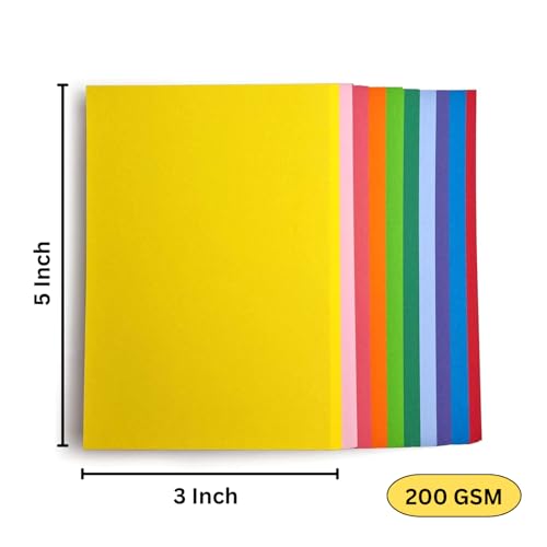 True-Ally 200 GSM Premium Heavy Blank 3" x 5" Index Cards - 300 Cards - 10 Color Index Cards -Great for Flash Cards, Study Cards, Memory Cards, School Supplies (3 x 5 inch - 300 Sheets) - Image 4