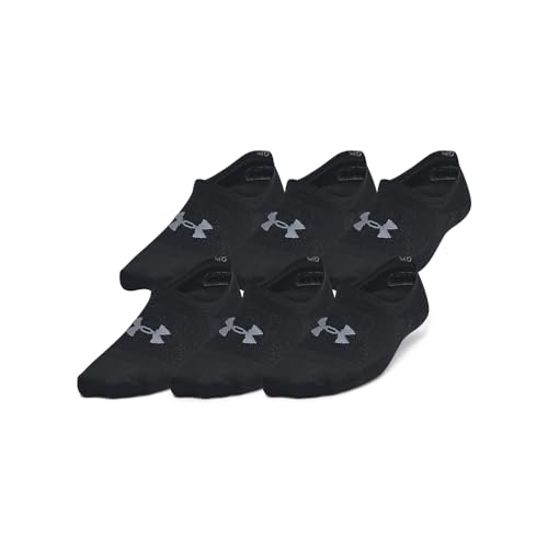 Under Armour Womens Breathe Lite Liner Socks 6 Pack, (001) Black/Black/Castlerock, Medium - Image 1