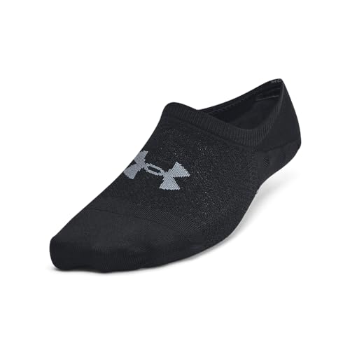 Under Armour Womens Breathe Lite Liner Socks 6 Pack, (001) Black/Black/Castlerock, Medium - Image 2