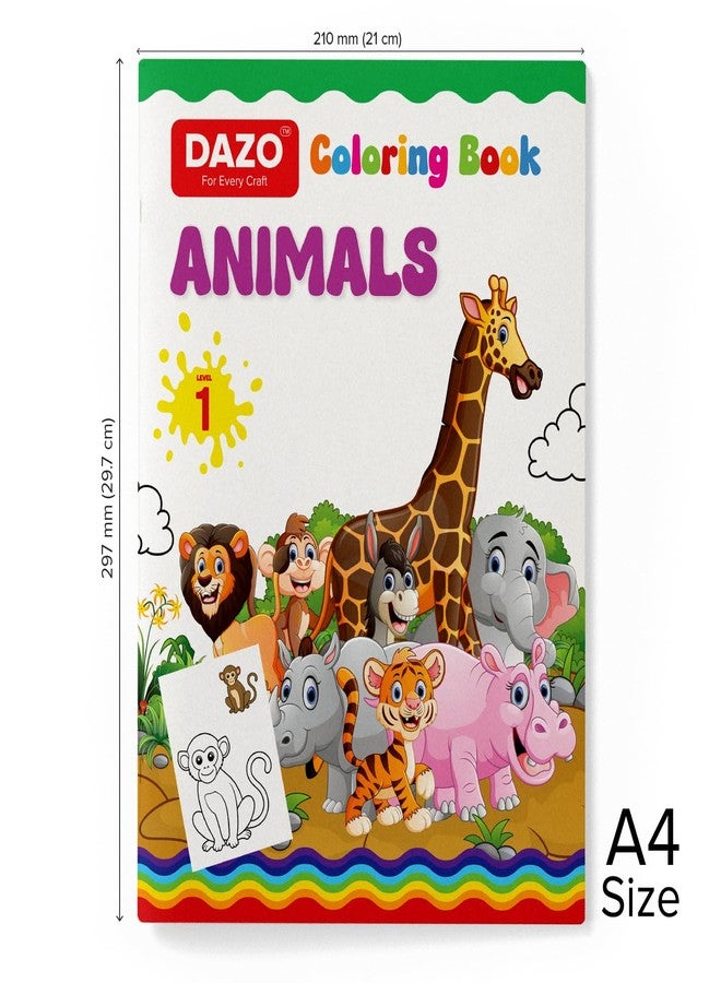 Dazo Coloring Book: Learn with Color: Animals and Fruits Bold Illustrations | Fun Coloring Activities to Develop Logic and Mental Skills for Kids | 8.5 x 11 Inches | Set of 2 - Image 5