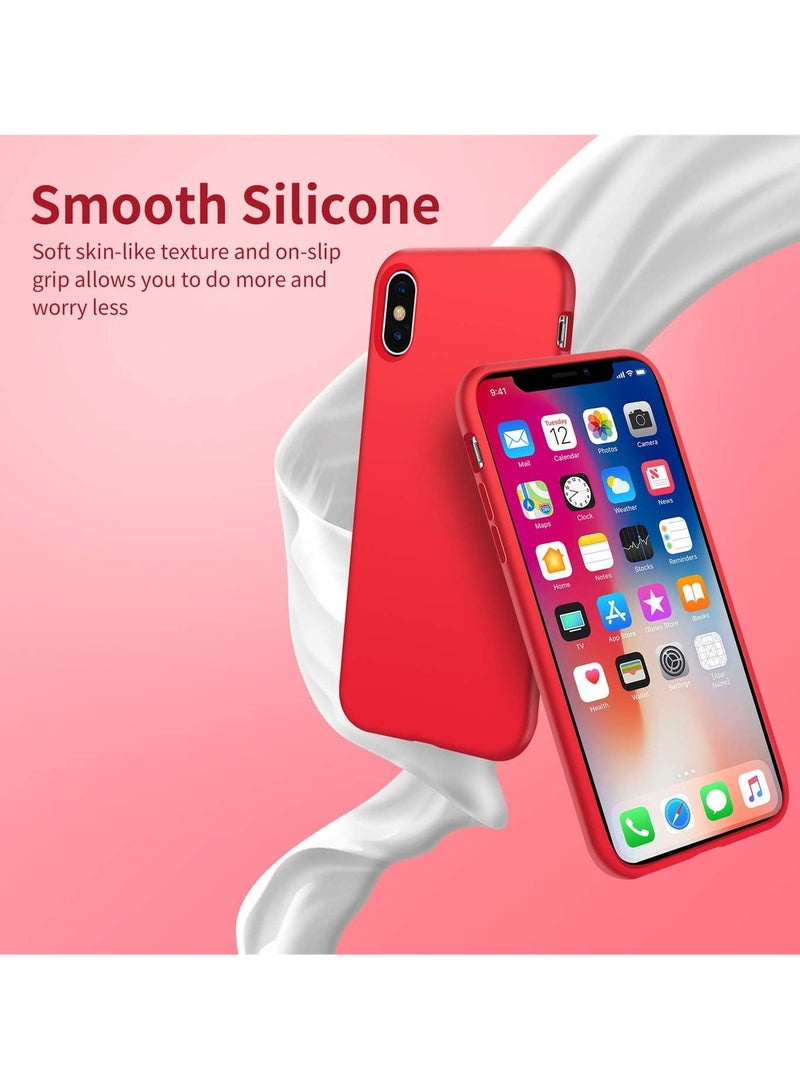 DUSALA iPhone XS Max Case, Liquid Silicone Phone Case for iPhone XS Max 6.8 Inch, Colorful Silky-Soft Protective Cover (Red) - Image 3