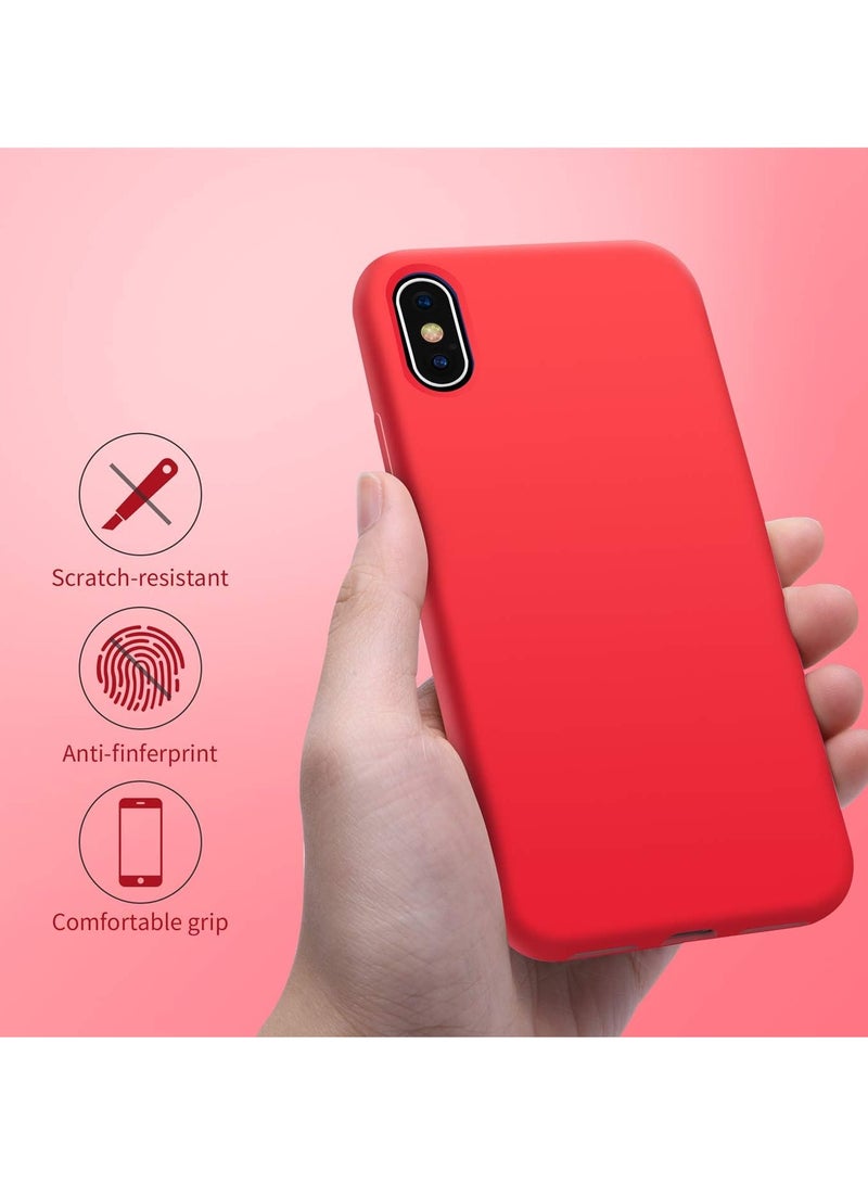 DUSALA iPhone XS Max Case, Liquid Silicone Phone Case for iPhone XS Max 6.8 Inch, Colorful Silky-Soft Protective Cover (Red) - Image 4