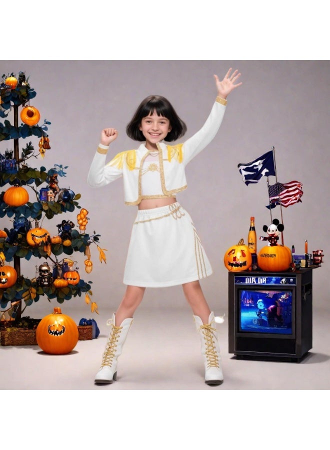 Bluejw 1 Set KPOP Hunters Costume Kids Rumi Mira Zoey Cosplay Outfits Pop Singers Role Play - Image 4