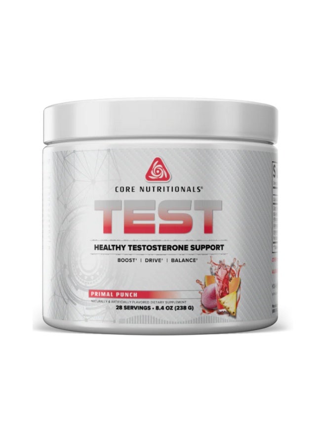 TEST Multi-Pathway Testosterone Support Powder, Supports Healthy Testosterone, Hormonal Balance & Male Vitality - Primal Punch (28-Serving)