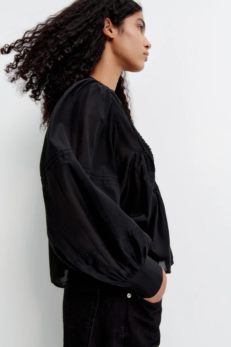 اتش اند ام بلوزة مطوية