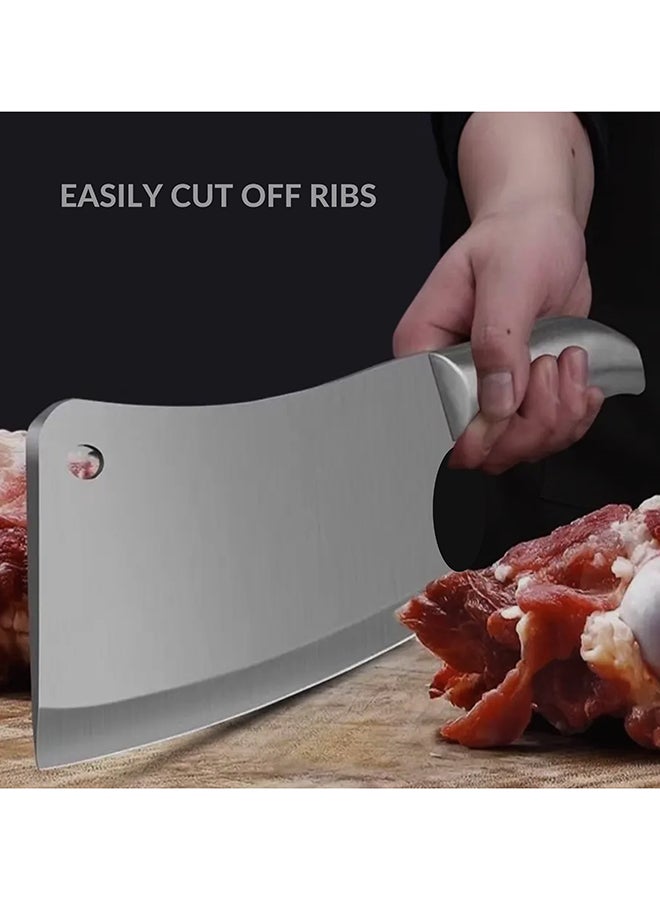 Feelings Stainless Steel Cleaver Knife Heavy-Duty Meat & Vegetable Chopper with Ergonomic Handle Size 17 cm (KQ0800) - Image 4
