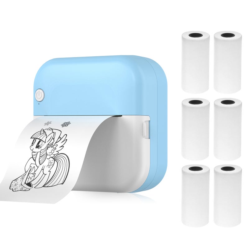 Mini Photo Printer: Portable Pocket Size, Wireless BT Connectivity, 200 DPI High-Resolution Prints - Versatile Multifunction for On-the-Go Use, Students, Professionals, Travel Enthusiasts - Image 1