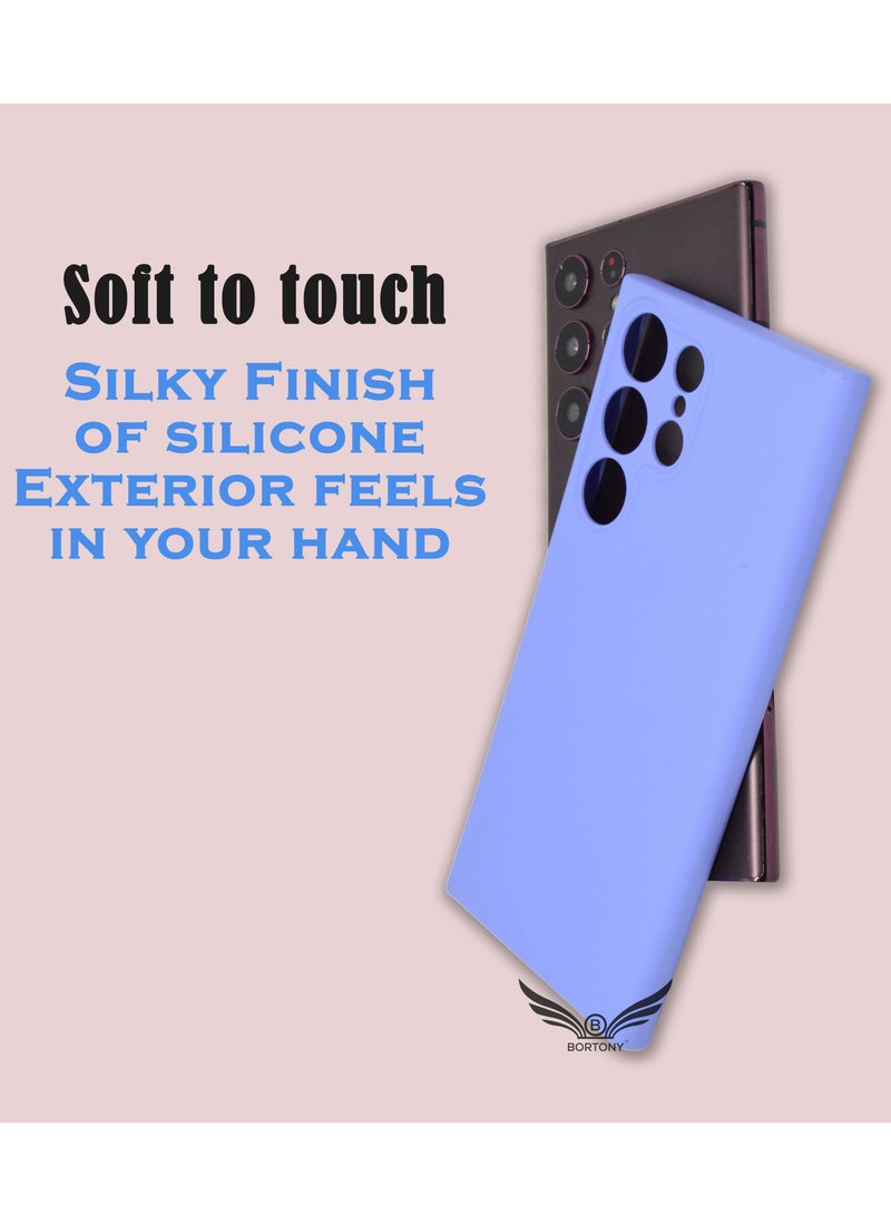 BORTONY Galaxy S23 Ultra Case Camera Protective Soft Silicone Cover Case Luxury Design Flexible Slim Cover Compatible with Samsung Galaxy S23 Ultra - Image 2