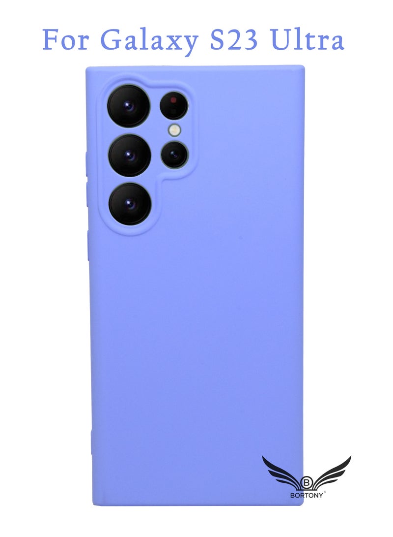 BORTONY Galaxy S23 Ultra Case Camera Protective Soft Silicone Cover Case Luxury Design Flexible Slim Cover Compatible with Samsung Galaxy S23 Ultra - Image 1